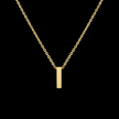 Gold Initial Letter I Necklace