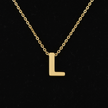 Gold Initial Letter L Necklace