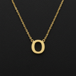 Gold Initial Letter O Necklace