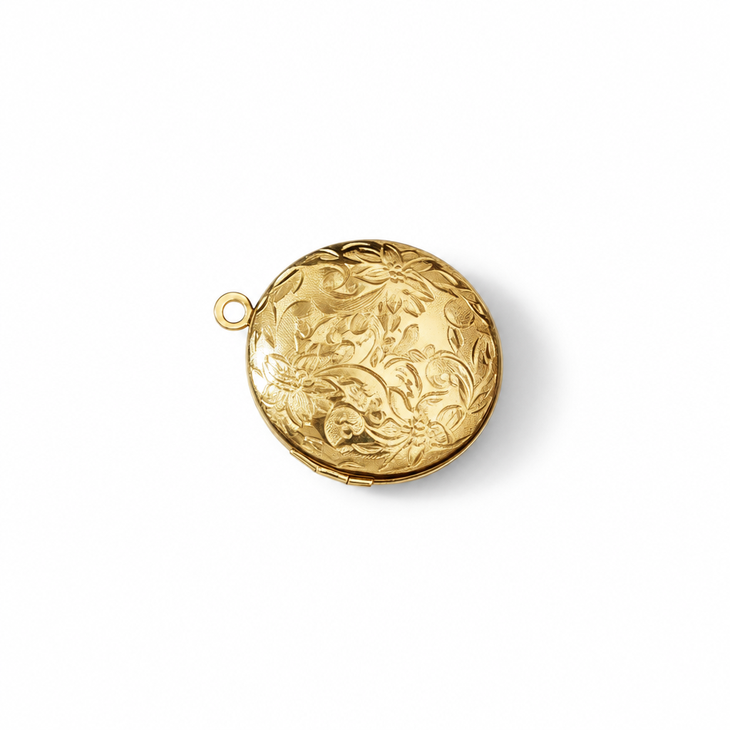 Gold locket on white, image 10