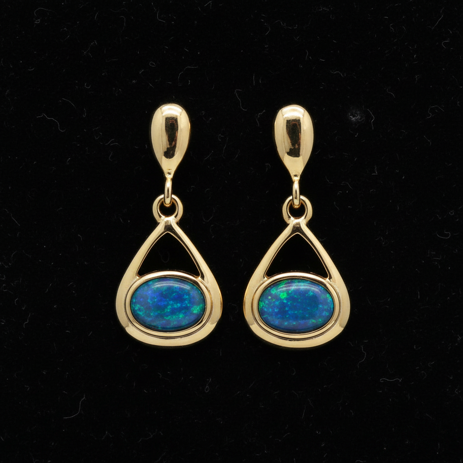 Gold Opal Drop Earrings – Clean