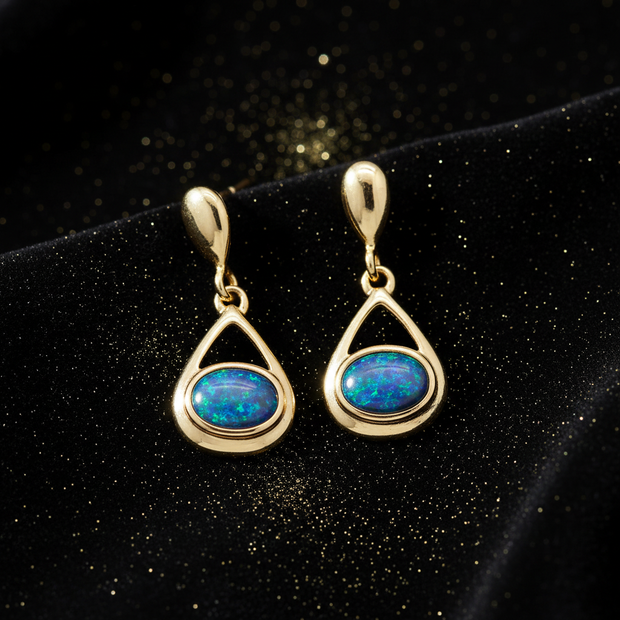 Gold Opal Drop Earrings – Gold Dust