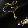 Gold Opal Pendant – Dust + Floral