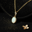 Gold Opal Pendant – V3 Dust + Floral