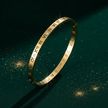 Gold Roman Numeral Bangle - Green Velvet Dust