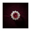 Gold Ruby Ring - Top Down Sparkle Retry