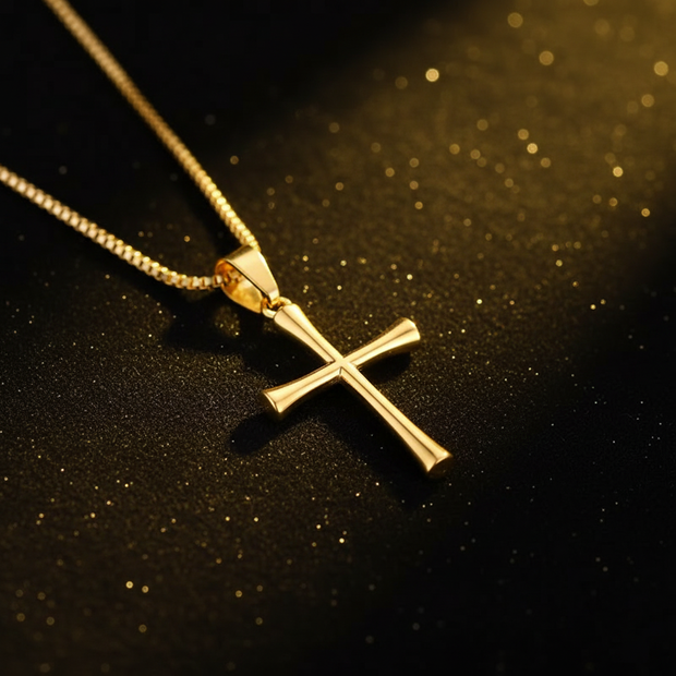 Gold Tapered Cross - Detail