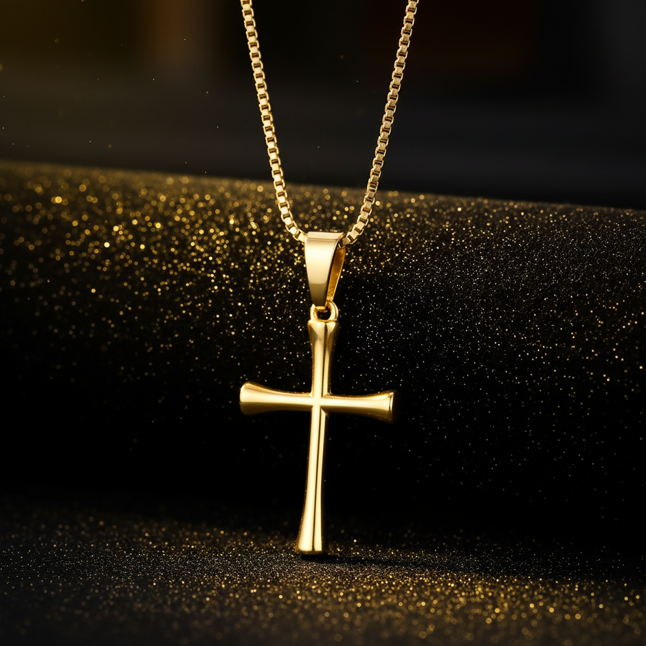 Gold Tapered Cross - Front Hero