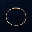 Gold Tennis Bracelet - Navy Clean