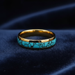 Gold Turquoise Ring - Closeup