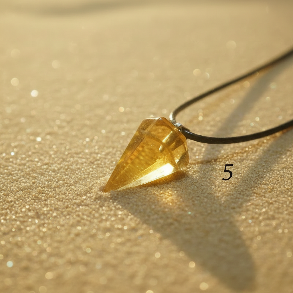 Golden Yellow Pendant Closeup