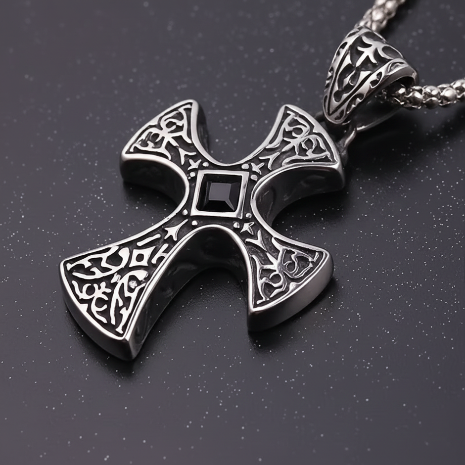 Gothic Celtic Cross - Filigree Detail