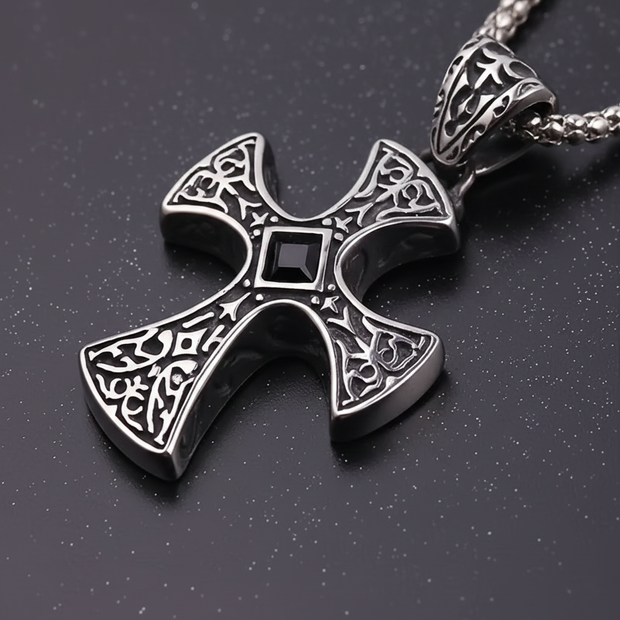 Gothic Celtic Cross - Filigree Detail