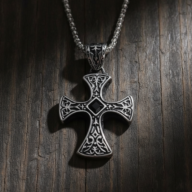 Gothic Celtic Cross - Rustic Wood