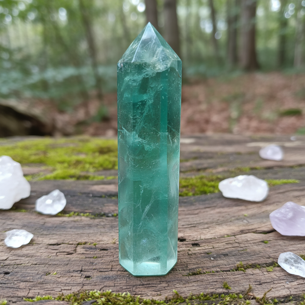 Green Fluorite 1 Wood