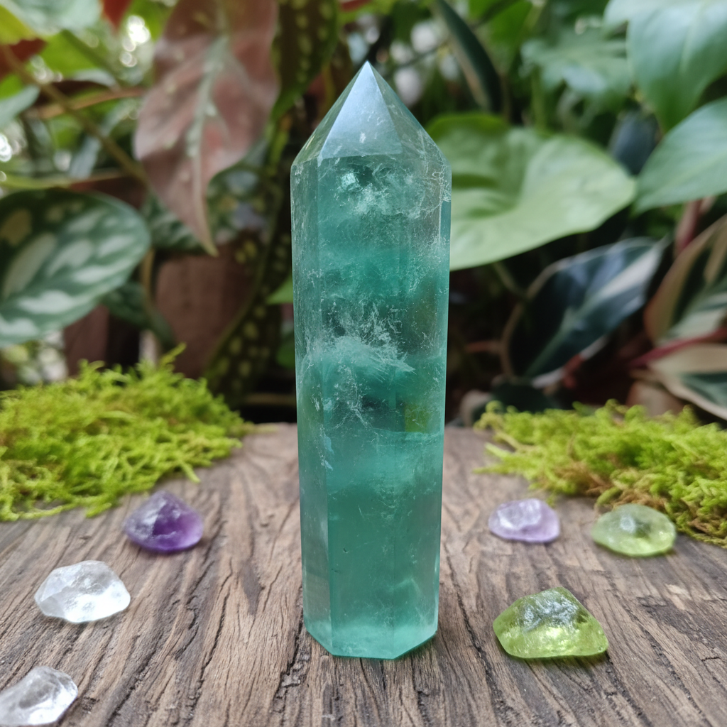 Green Fluorite 2 Wood
