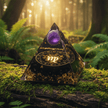 Handcrafted Amethyst Star Sign Crystal Stone Resin Pyramid - DP Online