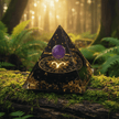 Handcrafted Amethyst Star Sign Crystal Stone Resin Pyramid - DP Online