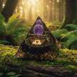 Handcrafted Amethyst Star Sign Crystal Stone Resin Pyramid - DP Online