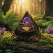Handcrafted Amethyst Star Sign Crystal Stone Resin Pyramid - DP Online