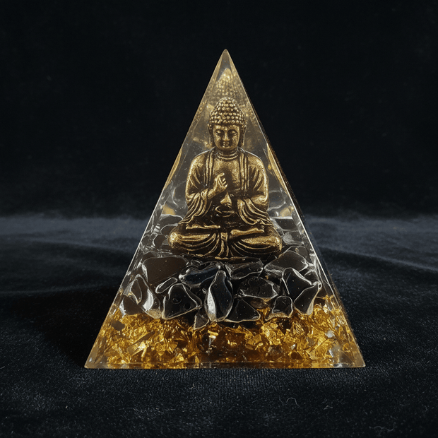 Handcrafted Buddha Crystal Stone Resin Pyramid - DP Online