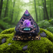 Handcrafted Constellation Amethyst Crystal Stone Resin Pyramid - DP Online
