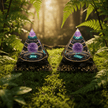 Handcrafted Constellation Amethyst Crystal Stone Resin Pyramid - DP Online