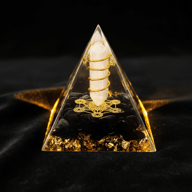 Handcrafted Elegant Orgonite Crystal Stone Resin Pyramid - DP Online