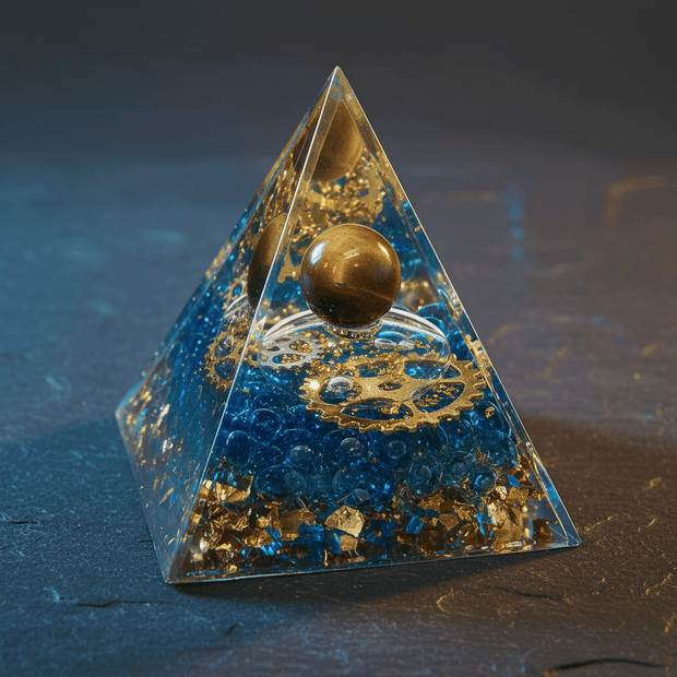 Handcrafted Generator Crystal Stone Resin Pyramid - DP Online