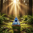Handcrafted Lapis Lazuli Crystal Stone Resin Pyramid - DP Online