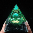 Handcrafted Malachite Crystal Stone Resin Pyramid - DP Online