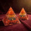Handcrafted Red Jasper Tree of Life Crystal Stone Resin Pyramid - DP Online