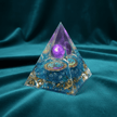 Handcrafted Reiki Energy Crystal Stone Resin Pyramid - DP Online