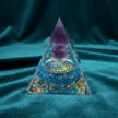 Handcrafted Reiki Energy Crystal Stone Resin Pyramid - DP Online