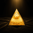 Handcrafted Selenite Crystal Stone Resin Pyramid - DP Online