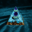 Handcrafted Turquoise Crystal Stone Resin Pyramid - DP Online