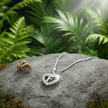 Heart Initial Pendant with Hermit Crab