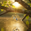 Heart pendant - enhanced sparkle and vibrant stones