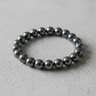 Hematite Bracelet Angled on Concrete