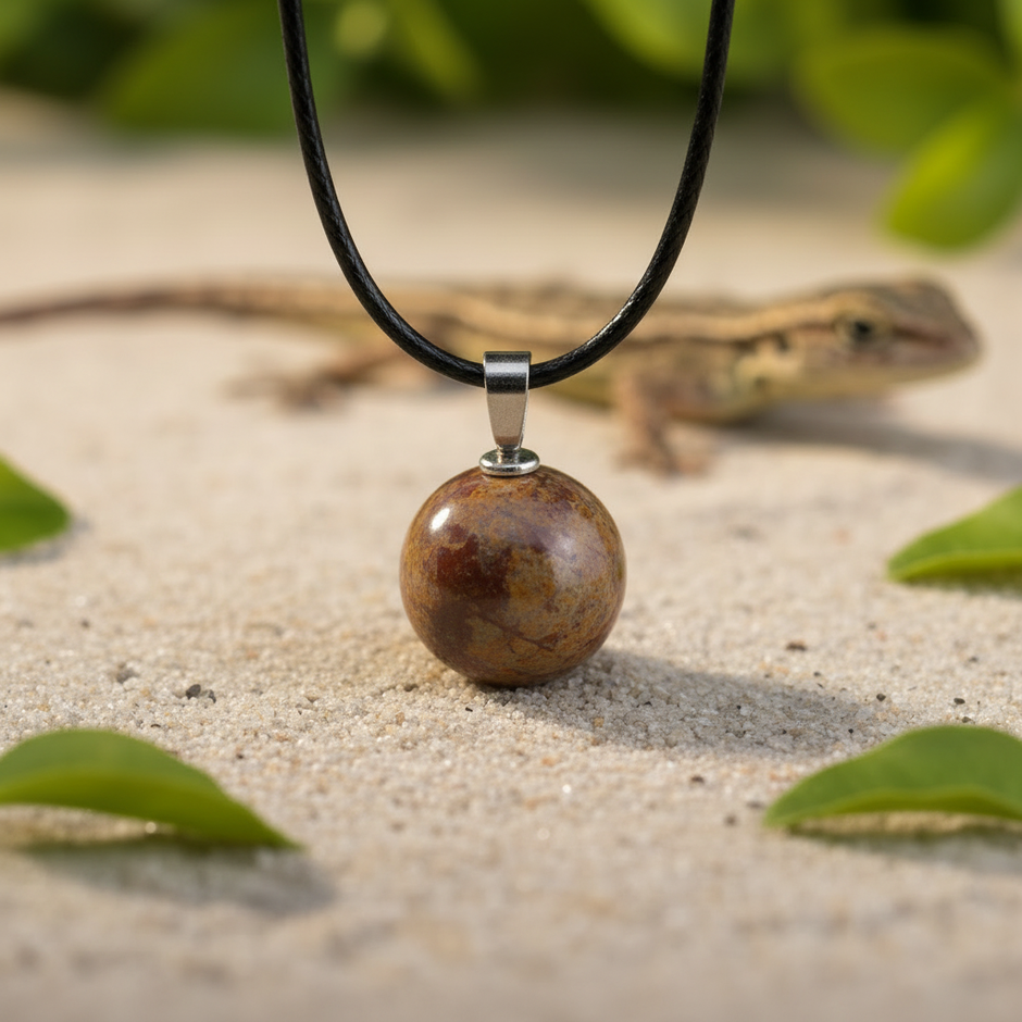 Fancy Jasper Orb Pendant Necklace