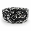 925 Sterling Silver Motorcycle Ring on white background
