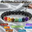 Bracelet de diffusion d'huiles essentielles avec pierres naturelles chakras
