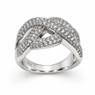 925 Sterling Silver Moissanite Infinity Ring