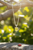 Italian 925 Sterling Silver 6mm Yellow Citrine Cubic Zirconia Pendant - DP Online