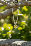 Italian 925 Sterling Silver 6mm Yellow Citrine Cubic Zirconia Pendant - DP Online