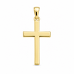 Italian 9ct Gold 20mm Cross Pendant Necklace - DP Online