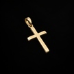 Italian 9ct Gold 20mm Cross Pendant Necklace - DP Online