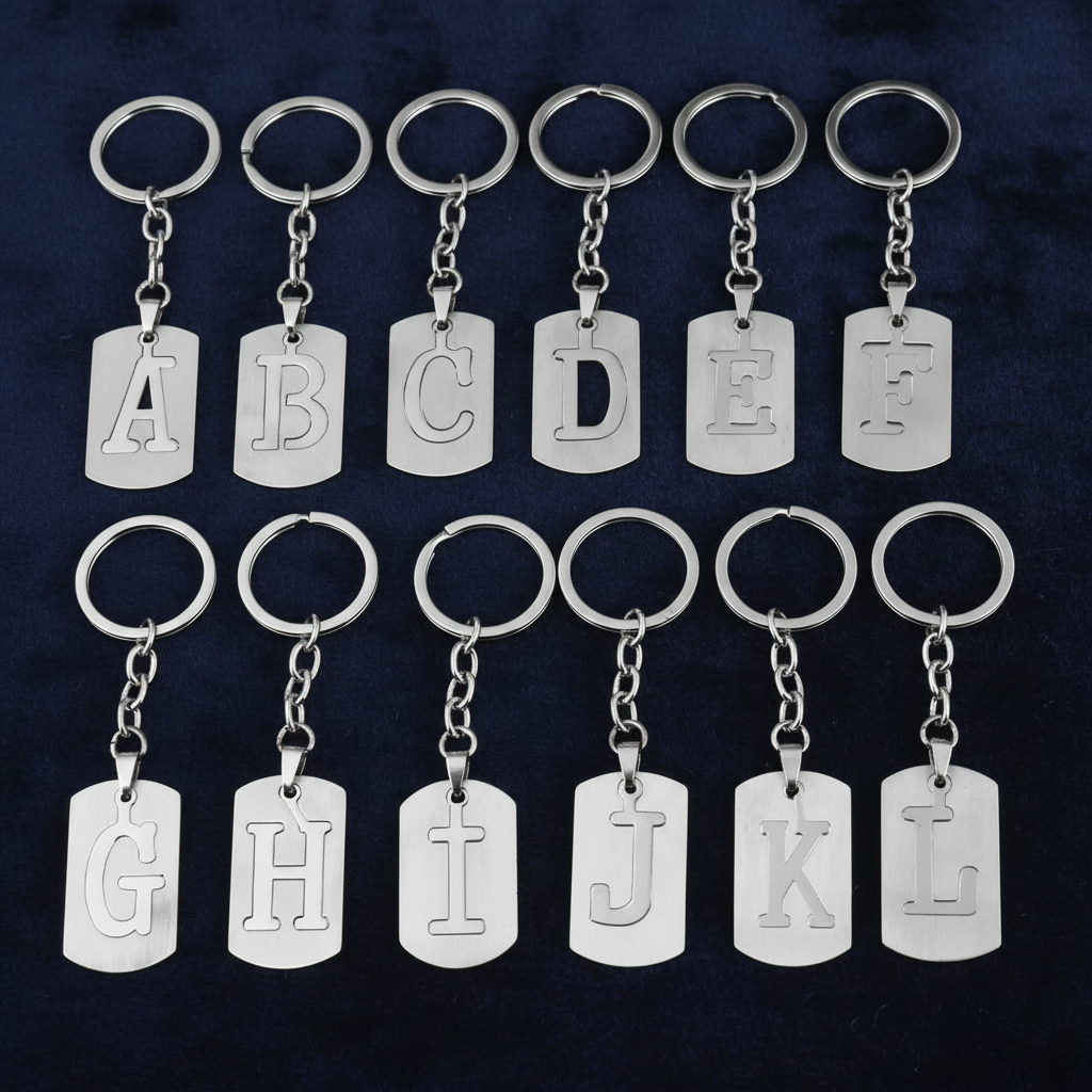 Keychains A-L Clean Square