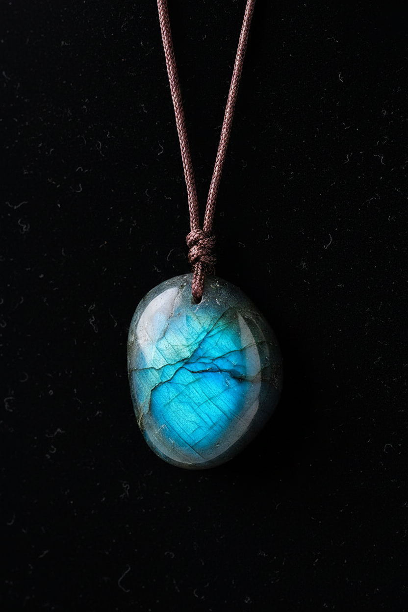 Labradorite Blue-Green Flash