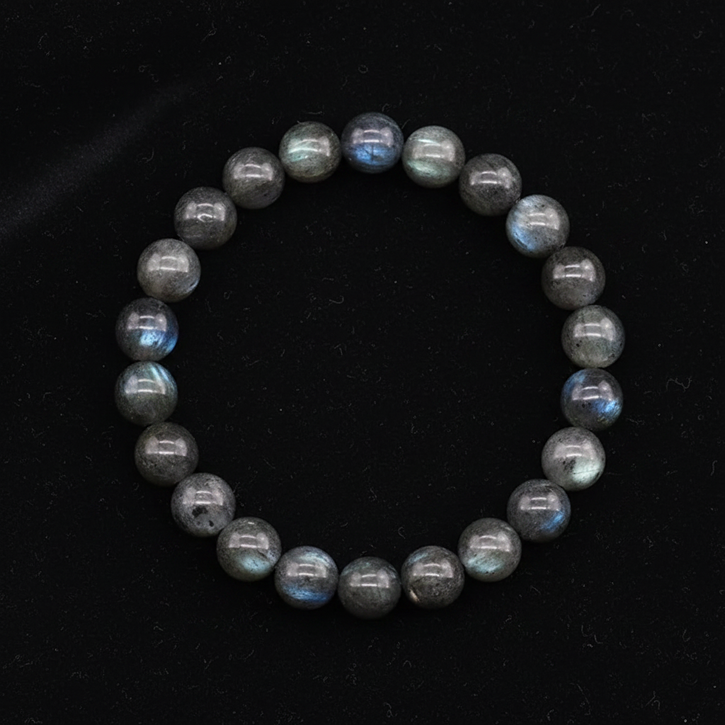 Labradorite Bracelet - Black Velvet